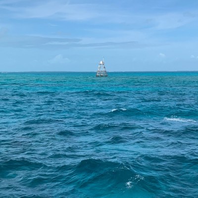 a body of water next to the ocean